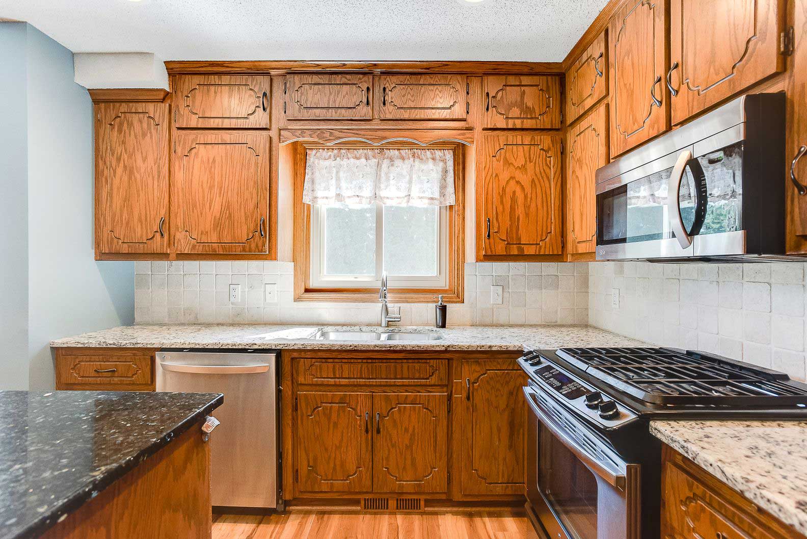 60s red oak kitchen